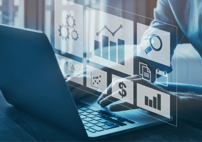Analytics and reporting on laptop